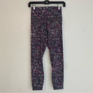 Lululemon Athletica high waisted vibrant Purple mini floral Leggings size 4